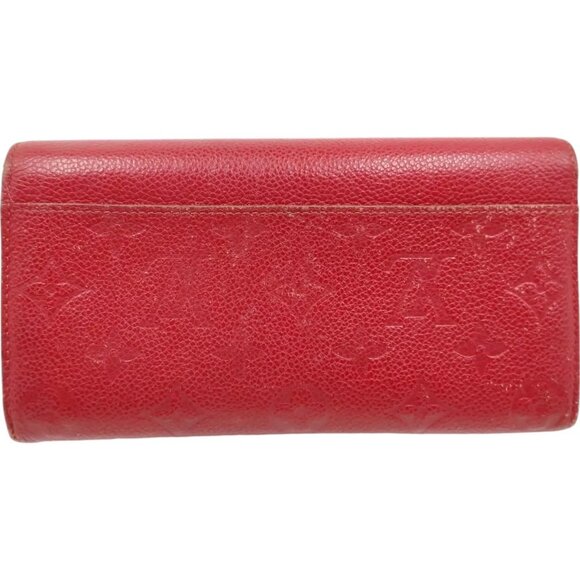 602305BB (X4) Louis Vuitton Wallet Long Red Monogram Empreinte - Picture 3 of 10